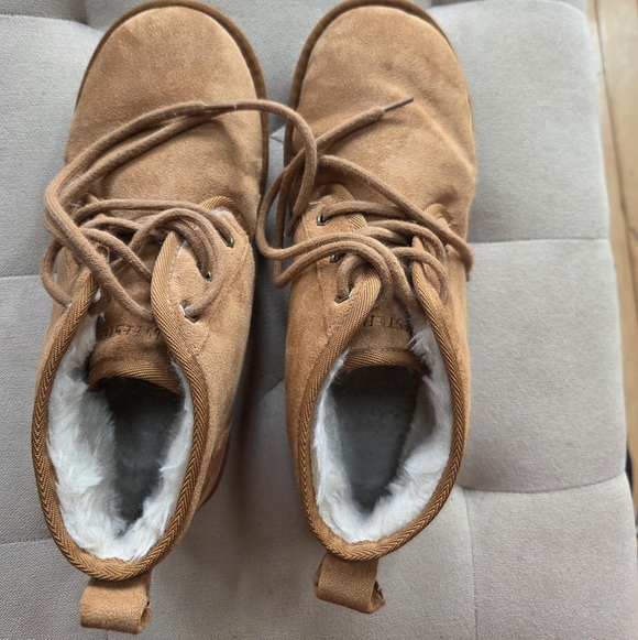 Tan Lace Up Boots - Picture 2 of 5